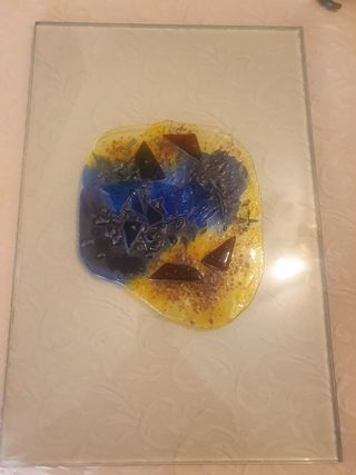 quadro vetrofusione 44x30 opera realizzata a mano