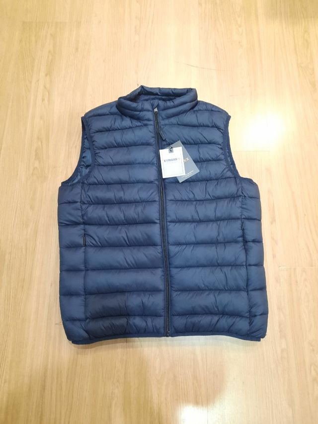 Bomber smanicato giubbotto blu uomo