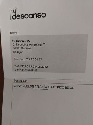 Sillon relax mecanico