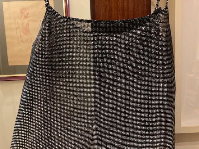 Top in lurex. Sartoriale. Da sera