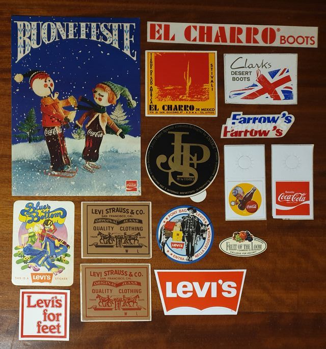 Stickers autoadesivi vintage anni '70-80-90