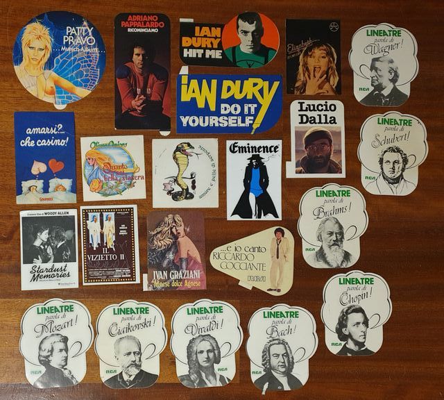 Stickers autoadesivi vintage anni '70-80-90