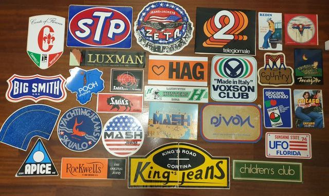 Stickers autoadesivi vintage anni '70-80-90