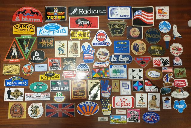 Stickers autoadesivi vintage anni '70-80-90