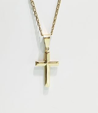 Colgante cruz  oro  18k