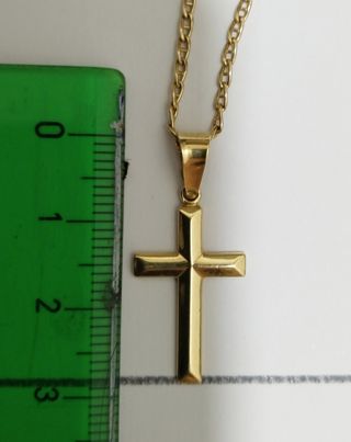 Colgante cruz  oro  18k
