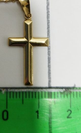 Colgante cruz  oro  18k