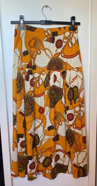 Gonna sartoriale a pieghe vintage