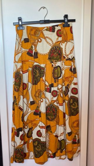 Gonna sartoriale a pieghe vintage