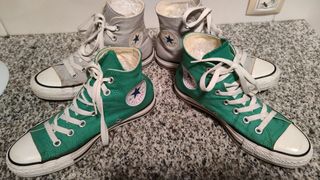 Converse verdes 37 y grises 36.5