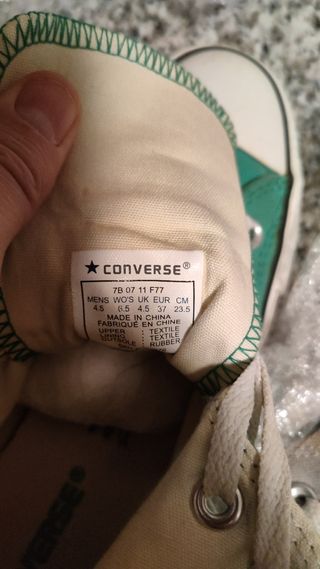 Converse verdes 37 y grises 36.5