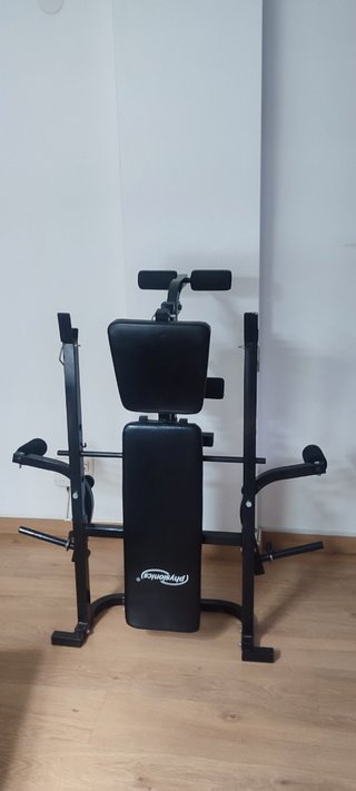 Banco de Musculación plegable + Barra opcional