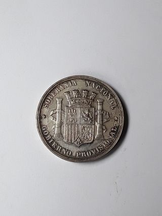 MEDALLA PLATA Y COBRE CENTENARIO PESETA 1868-1968