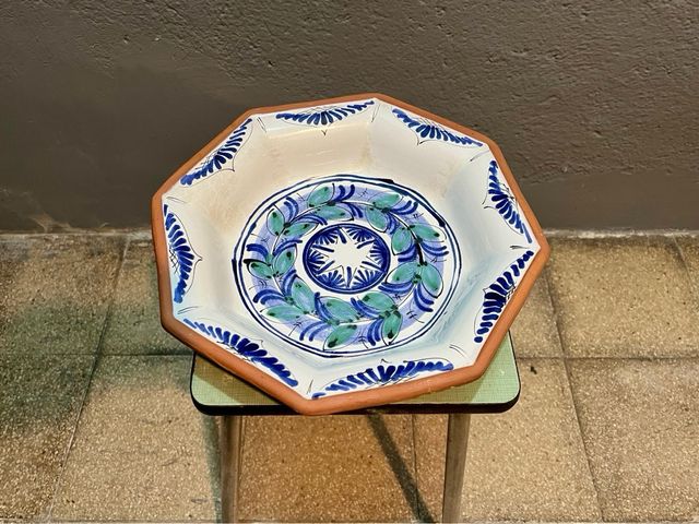 Plato decorativo pintado a mano Cerramica