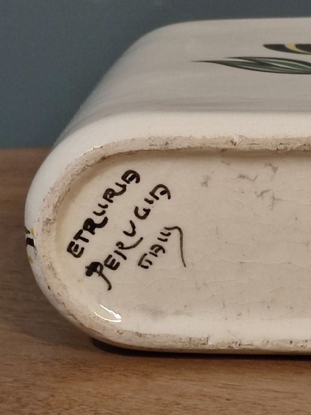 Vaso vintage ceramica Etruria Perugia Italia Alto
