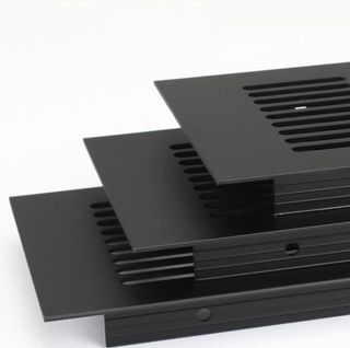 Rejilla ventilación rectangular aluminio negro