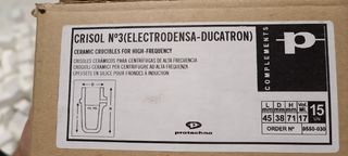 Crisol N3 electrodensa ducatron ceramica 15uni.