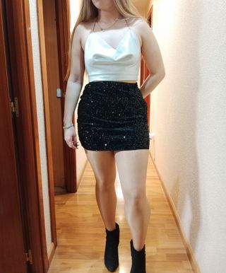 Falda lentejuelas nueva 