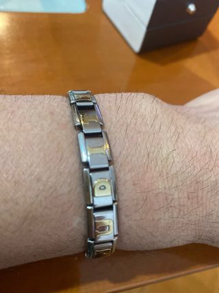 PULSERA  ACERO Y ORO