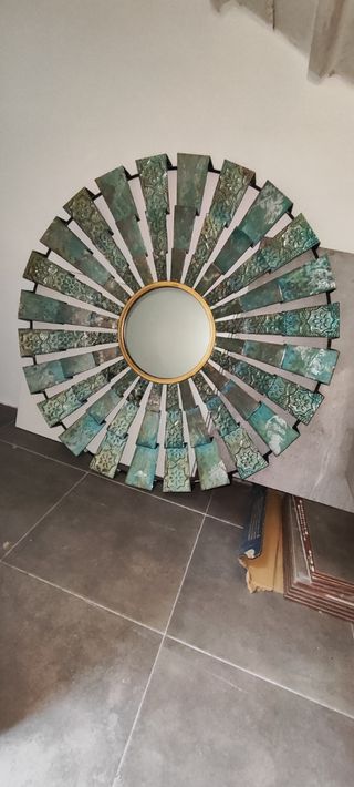 Espejo metálico tipo rueda