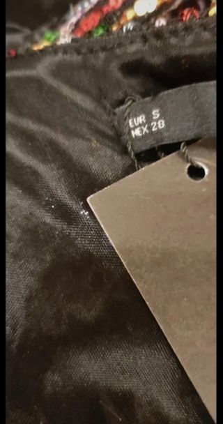 Caftan multicolor con lentejuelas S