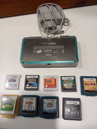 NINTENDO 3DS Y 9 JUEGOS ORIGINALES 3DS