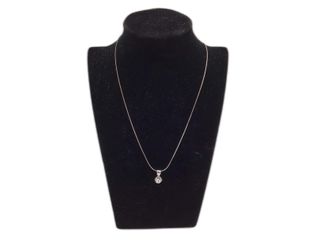 cadena oro 18k con piedra con diamante 20cm
