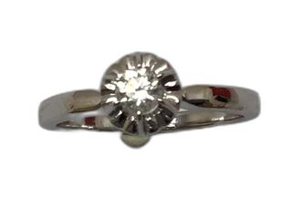 anillo oro 18k con piedra con diamante