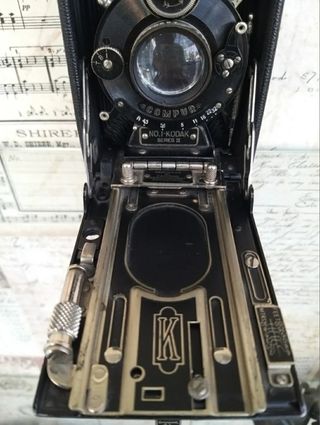 Antigua Cámara Fuelle Kodak no 1 serie III Compur
