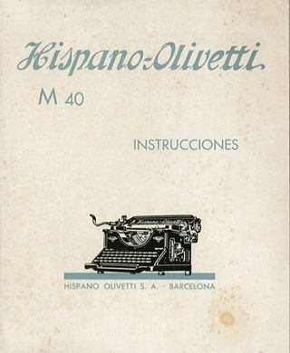 Antigua máquina de escribir Hispano Olivetti M40
