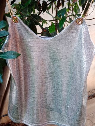 Lencero Cadena Metalizado Plata