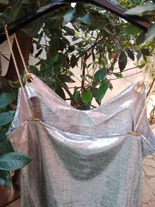 Lencero Cadena Metalizado Plata