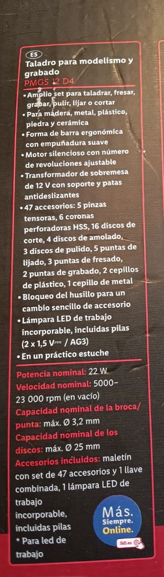 Taladro para modelismo y grabado