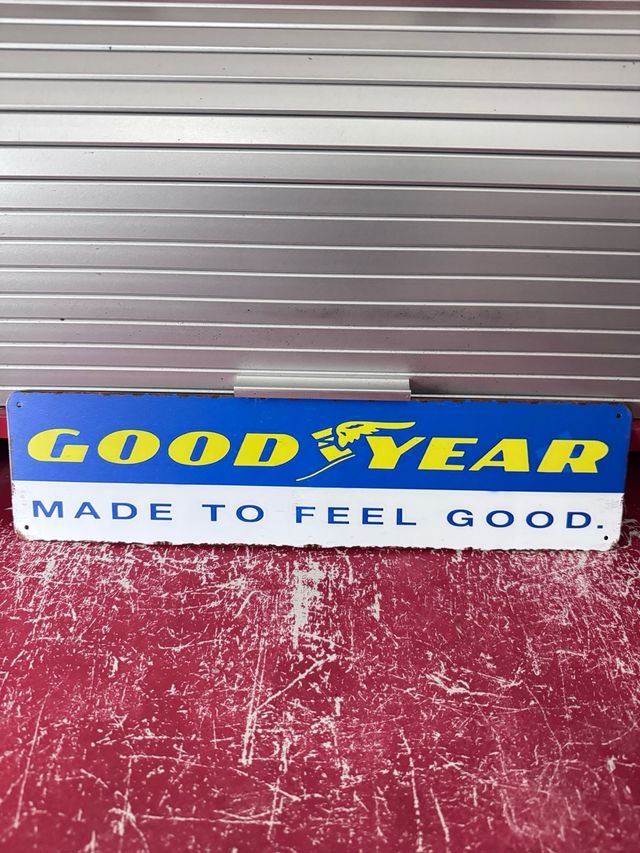 Cartel metalico Neumaticos Goodyear 40x10