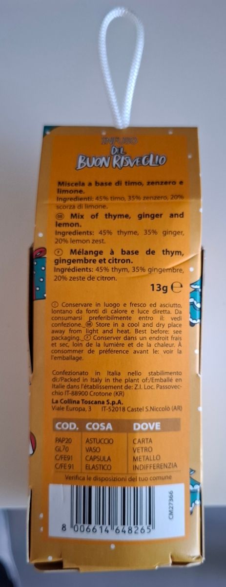 Porta tisane con filtro in metallo