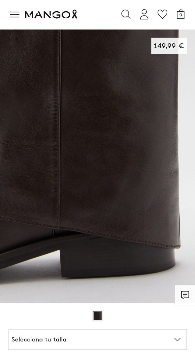 Botas piel chocolate de Mango NUEVAS talla 39