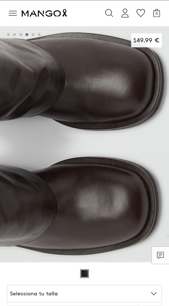 Botas piel chocolate de Mango NUEVAS talla 39