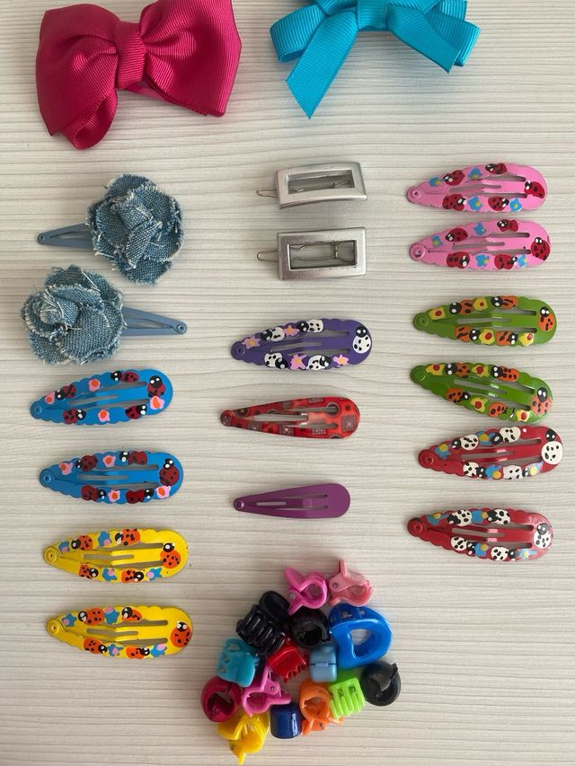 Lote lazos y pinzas para el pelo