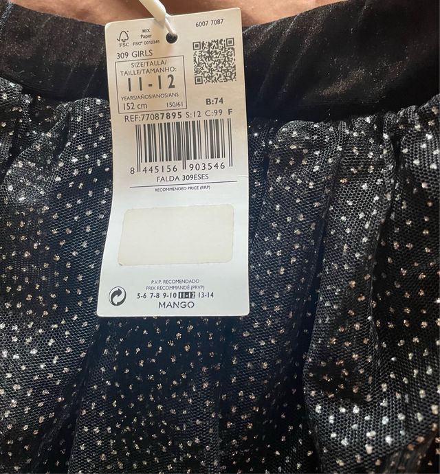 Falda tul niña MANGO