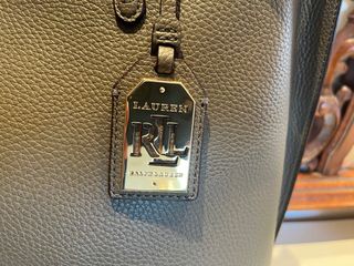 Ralph Lauren: Bolso piel verde talla grande