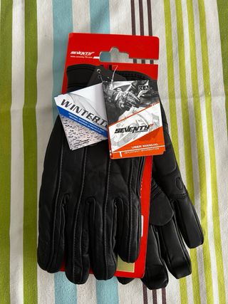 Guantes Moto Piel Invierno Seventy Hombre 