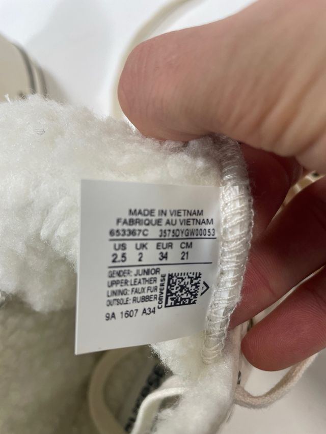 Converse all star chuk taylor borreguillo 34