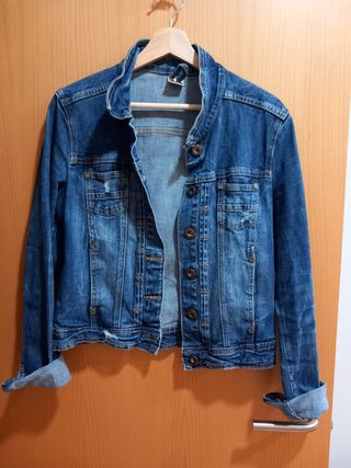 Cazadora tejana azul