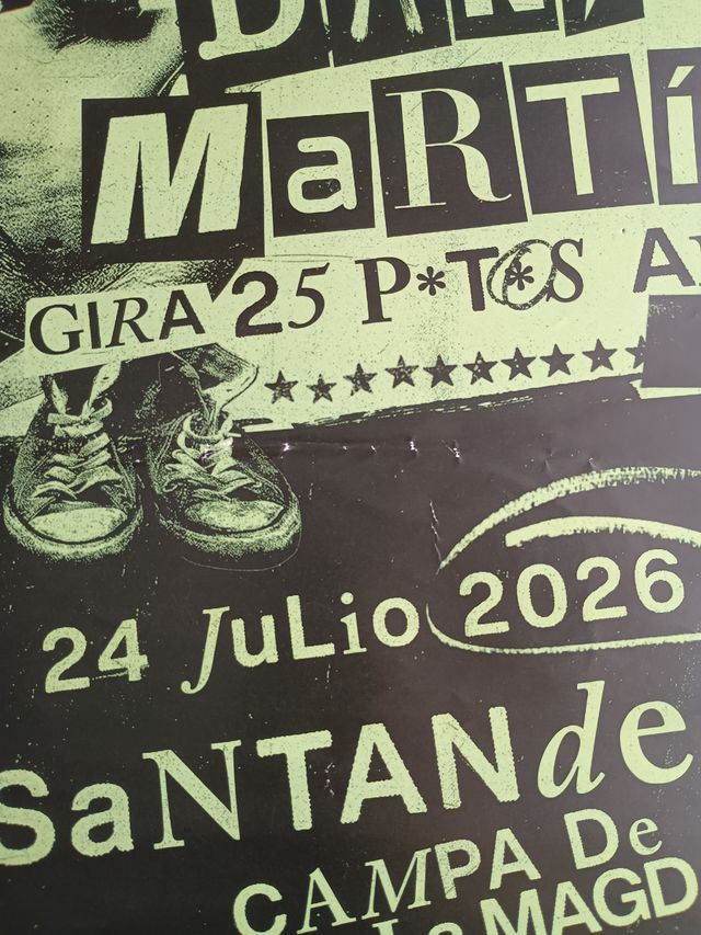 CARTEL DANI MARTÍN GIRA 25 P*TOS AÑOS SANTANDER
