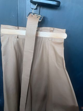 Falda midi símil piel TS