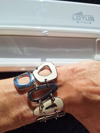 Pulsera Lotus Style Mujer Plateada