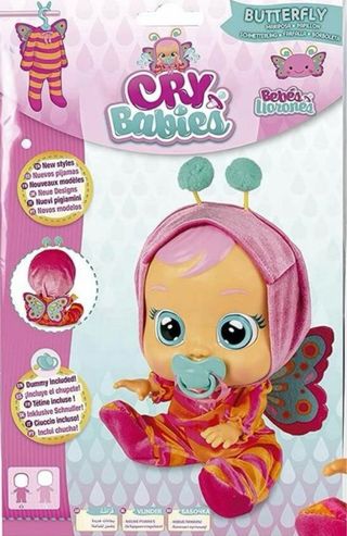 Bebe lloron mariquita y mariposa