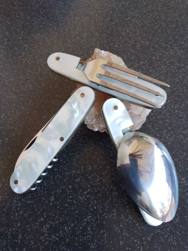 Navaja + tenedor + cuchara (plegables) IHER