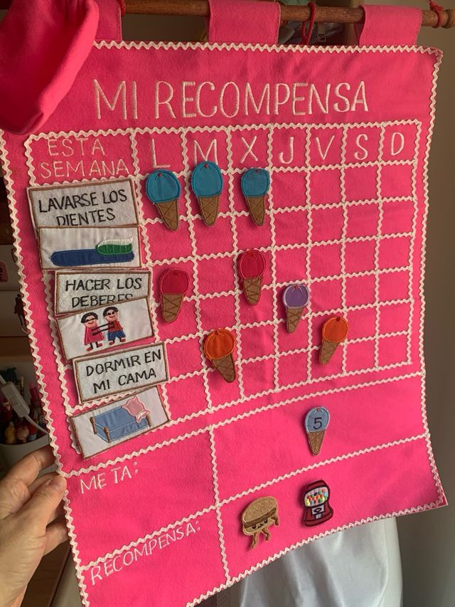 Panel recompensas fieltro infantil