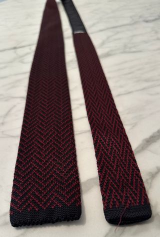 Corbata de Punto Roja-Negra Zara